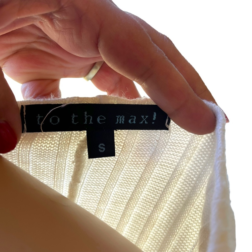 Vintage 90s To the Max off white/cream midi sweater dress - Picture 11 of 12